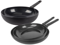 Cookinglife Set de Sartenes Black Cera 3 piezas - Sartén ø 28 cm + Sartenes ø 24 y 28 cm - apto para todas las fuentes de calor - recubrimiento antiadherente cerámico