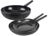 Cookinglife Set de Sartenes Black Cera 3 piezas - Sartén ø 28 cm + Sartenes ø 24 y 28 cm - apto para todas las fuentes de calor - recubrimiento antiadherente cerámico