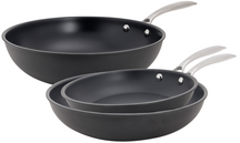 Cookinglife Set de Sartenes Revolt 3 piezas - Wok de ø 28 cm + Sartén de ø 24 & 28 cm - apto para todas las fuentes de calor - revestimiento antiadherente cerámico