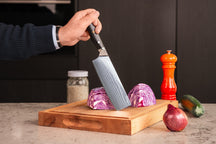 Cuchillo Nakiri Blackwell para verduras estilo japonés - 67 capas de acero damasco - VG10 - 17,5 cm