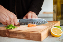 Set de cuchillos Blackwell (Cuchillo Santoku + Cuchillo para verduras / Nakiri) - Estilo japonés - Acero damasco de 67 capas - VG10 - 2 piezas