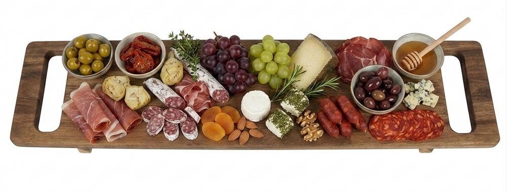 Cookinglife Tabla de servir / Tabla de tapas - Acacia - 60 x 13 cm