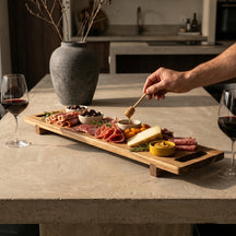 Cookinglife Tabla de servir / Tabla de tapas - Acacia - 60 x 13 cm