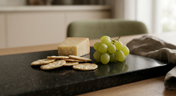 Cookinglife Tabla de Servir / Tabla de Aperitivos Granito Negro - 40 x 30 cm