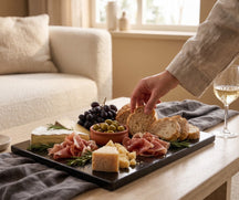 Cookinglife Tabla de Servir / Tabla de Aperitivos Granito Negro - 40 x 30 cm