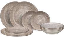 Cookinglife Serviesset Baia Bruin 12-delig / 4 personas - 4 platos de cena, 4 platos de desayuno y 4 platos hondos