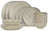 Cookinglife Juego de vajilla Lino Beige 18 piezas / 6 personas - 6 platos de cena, 6 platos de desayuno y 6 cuencos