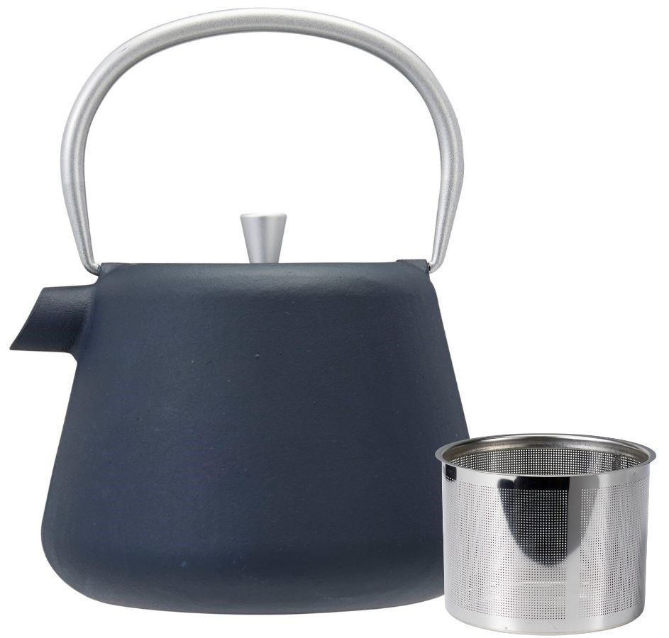 Tetera con Filtro de Té de Acero Inoxidable Cookinglife - Hierro Fundido - Gris - 1 Litro