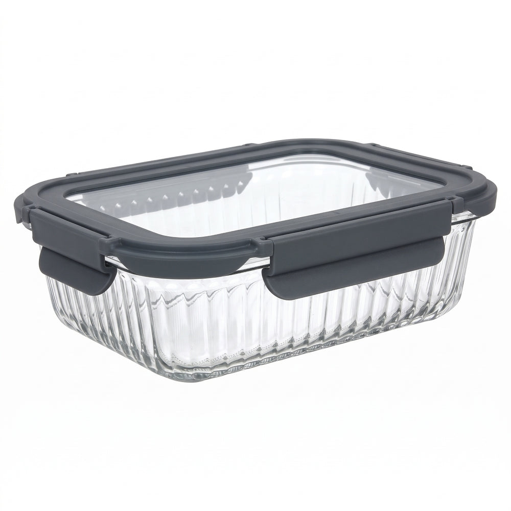 Cookinglife Tarros de Conservación de Vidrio Lines 1 Litro - 2 Piezas