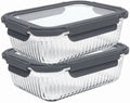 Cookinglife Tarros de Conservación de Vidrio Boro Lines 1.5 Litros - 2 Piezas