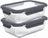 Cookinglife Tarros de Conservación de Vidrio Lines 1.5 Litros - 2 Piezas