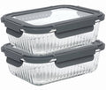Cookinglife Tarros de Conservación de Vidrio Lines 1 Litro - 2 Piezas