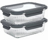 Cookinglife Tarros de Conservación de Vidrio Lines 1 Litro - 2 Piezas