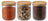 Cookinglife Juego de tarros de almacenamiento Boro Lines - Tapa de bambú - ø 11 cm - 980 ml - 3 piezas