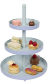 Cookinglife Etagere Metaal - Azul / Menta - ø 15, 20 & 25 cm - 3 niveles - 35 cm de alto