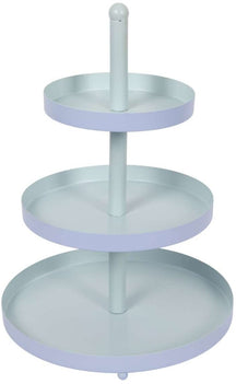 Cookinglife Etagere Metaal - Azul / Menta - ø 15, 20 & 25 cm - 3 niveles - 35 cm de alto