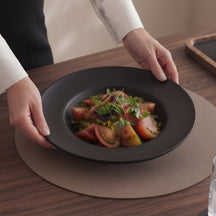 Cookinglife Platos Profundos / Platos de Pasta Negros ø 24 cm - 6 Piezas