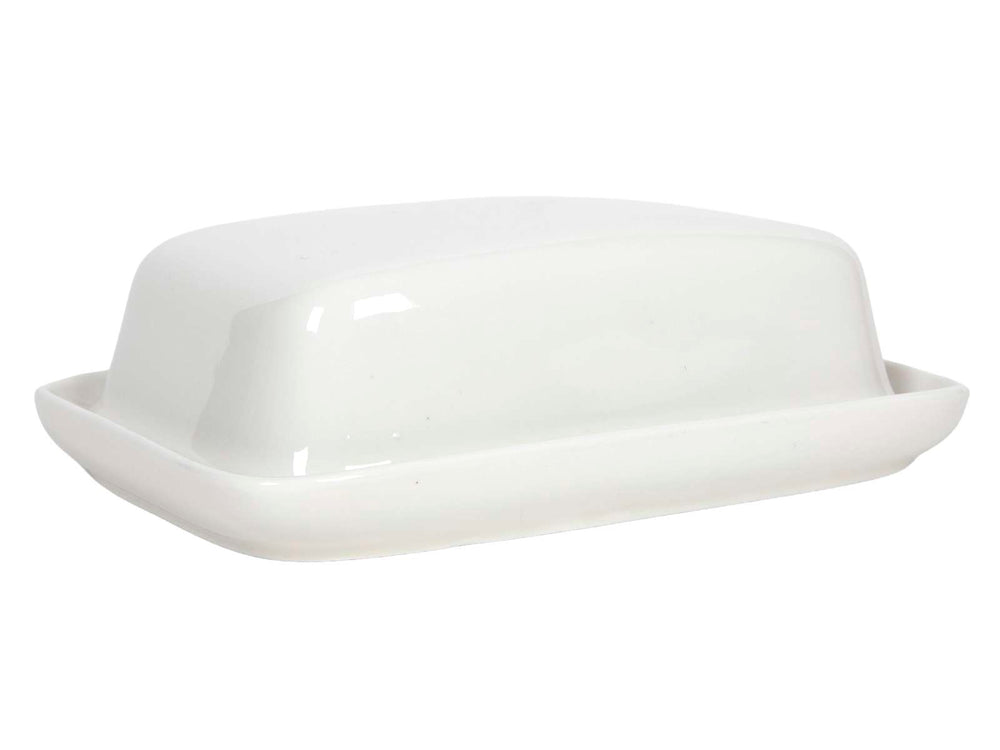 Mantequillera Cookinglife de porcelana blanca 17.5 x 13 cm