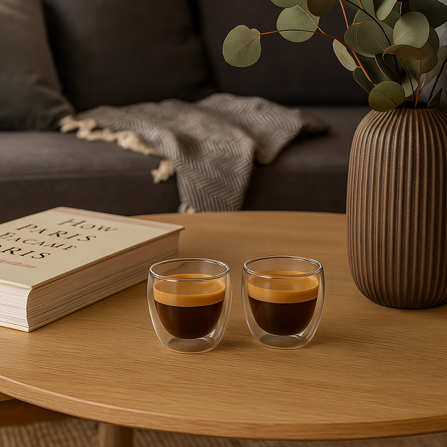 Cookinglife Vasos de espresso de doble pared 100 ml - 2 unidades