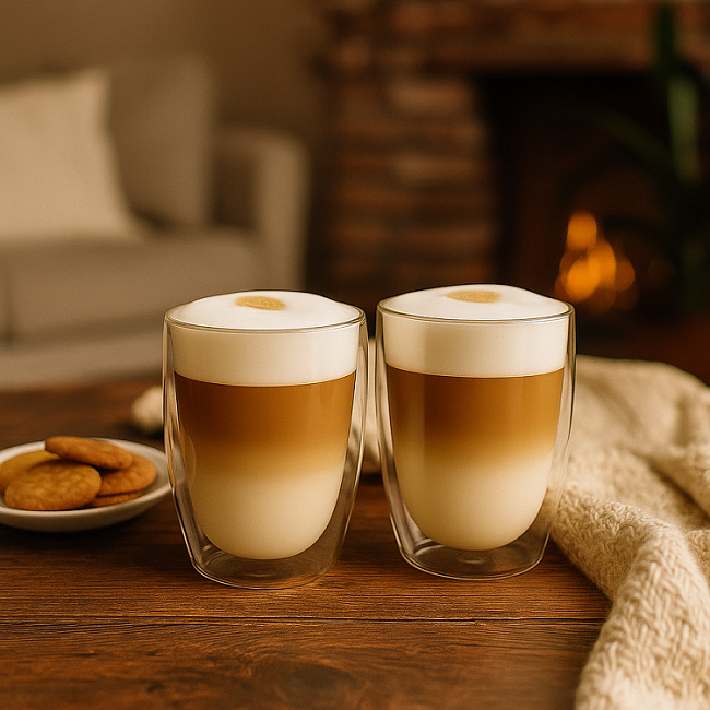 Cookinglife Vasos de latte macchiato de doble pared 380 ml - 2 unidades