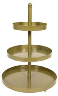 Cookinglife Estantería metálica / dorada ø 15, 20 y 25 cm - 3 niveles - 35 cm de alto