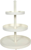 Cookinglife Estantería metálica crema ø 15, 20 y 25 cm - 3 niveles - 35 cm de alto