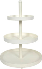 Cookinglife Estantería metálica crema ø 15, 20 y 25 cm - 3 niveles - 35 cm de alto