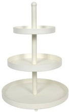 Cookinglife Estantería metálica crema ø 20, 25 y 30 cm - 3 niveles - 55 cm de alto