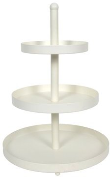 Cookinglife Estantería metálica crema ø 20, 25 y 30 cm - 3 niveles - 55 cm de alto