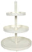 Cookinglife Estantería metálica crema ø 20, 25 y 30 cm - 3 niveles - 55 cm de alto
