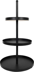 Cookinglife Estantería metálica negra ø 20, 25 y 30 cm - 3 niveles - 55 cm de alto