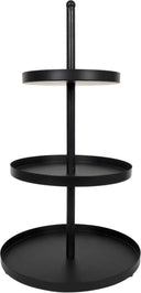 Cookinglife Estantería metálica negra ø 20, 25 y 30 cm - 3 niveles - 55 cm de alto