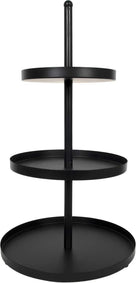 Cookinglife Estantería metálica negra ø 20, 25 y 30 cm - 3 niveles - 55 cm de alto