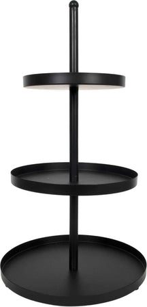 Cookinglife Estantería metálica negra ø 20, 25 y 30 cm - 3 niveles - 55 cm de alto
