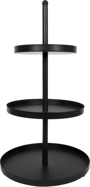 Cookinglife Estantería metálica negra ø 20, 25 y 30 cm - 3 niveles - 55 cm de alto