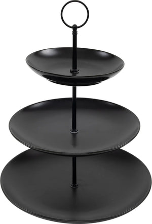 Cookinglife Estantería negra ø 16, 21 y 26 cm - 3 niveles - 32 cm de alto