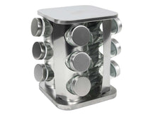 Cookinglife Estante giratorio para especias de acero inoxidable 12 piezas