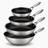 Cookinglife Set de Sartenes HexaCook Híbrida 4 piezas - Wok ø 28 cm + Sartén ø 20, 24 & 28 cm - ANTIADHERENTE - apto para todas las fuentes de calor - recubrimiento antiadherente cerámico