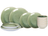 Set de vajilla Serene Green 12 piezas / 4 personas - 4 platos llanos, 4 platos de desayuno y 4 tazones