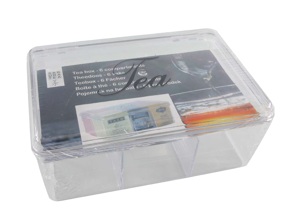 Caja para té Cookinglife - caja de té - Sakura Tea - 6 compartimentos - 21 x 15 x 9 cm