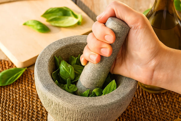 Mortero de granito Cookinglife - Gris ø 14 cm