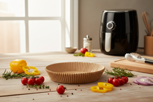 Cookinglife Papel para freidora de aire redondo Ø 20 cm - 50 unidades Perforaciones para circulación de aire