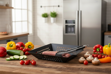 Cookinglife Cesta para Parrilla BBQ Fire & Flavour 29 x 26 x 5 cm - Metal Antiadherente - Adecuado para Verduras y Pescado
