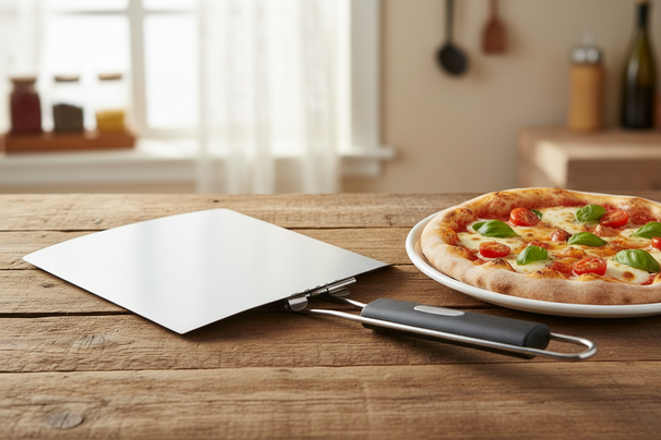 Cookinglife Pala para Pizza Acero Inoxidable 24 x 30 cm - Elevador de Pizza para Horno y Parrilla