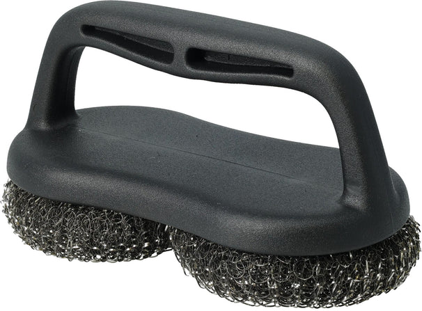 Cookinglife Cepillo de Limpieza para BBQ Fire & Flavour 18 x 9 x 10 cm - Cepillo de Lana de Acero - Limpieza de Parrilla