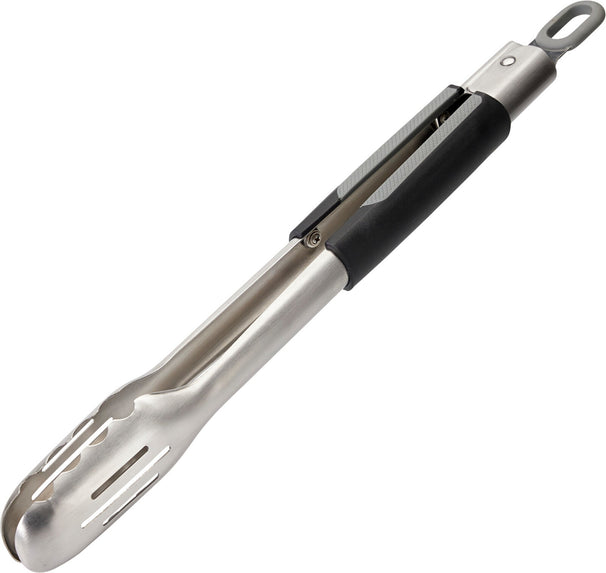 Cookinglife Pinza para BBQ Fire & Flavour Acero Inoxidable 42 cm - Pinza para Parrilla Negro/Gris