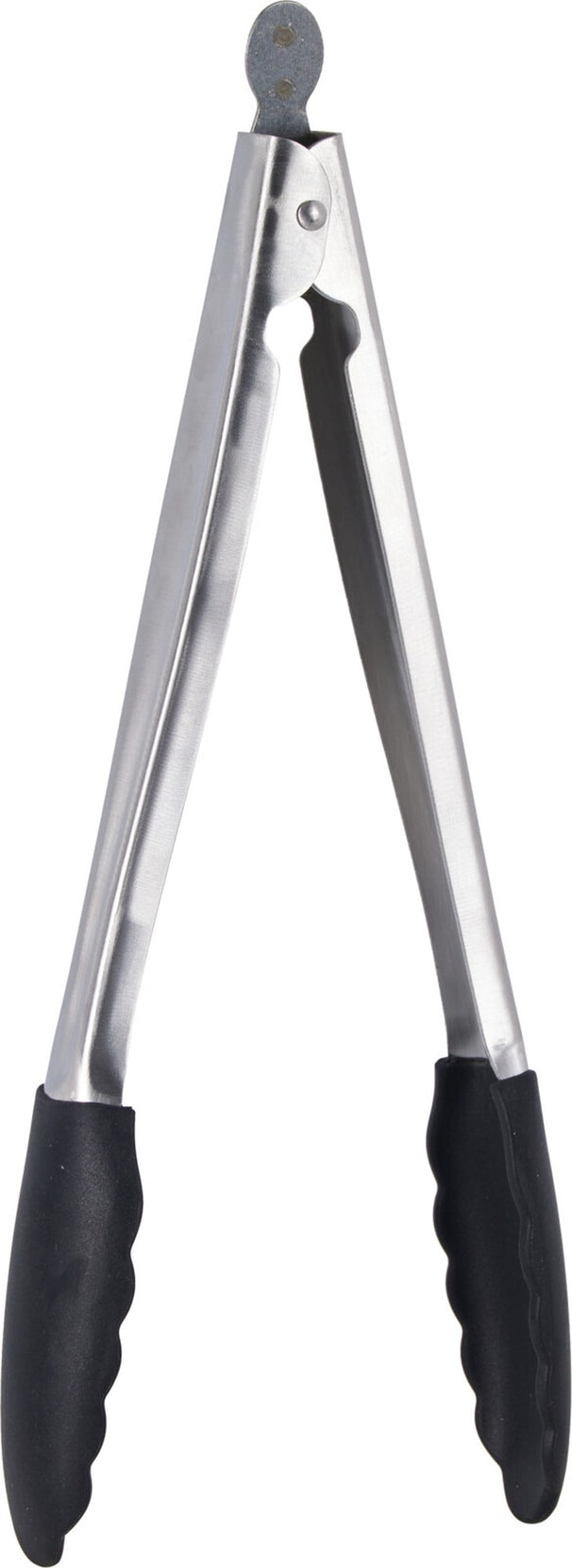 Cookinglife Pinza para BBQ Fire & Flavour Acero Inoxidable 32 cm - Herramienta BBQ con Mango Negro