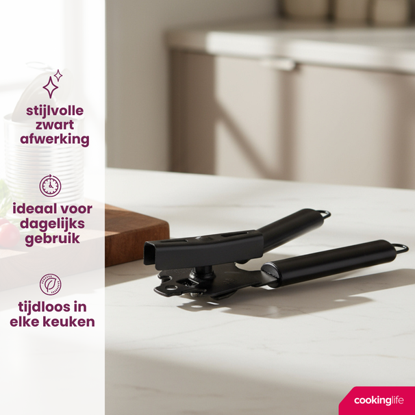 Abrelatas Cookinglife negro 22 cm