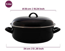 Cookinglife Cazuela con tapa - Esmalte - Cocina - ø 26 cm / 5 Litros - capa antiadherente esmaltada