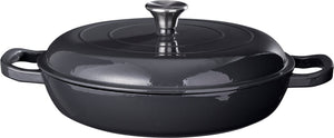 Cookinglife Cazuela con Tapa - Heritage Fundición - Hierro Fundido - Gris - ø 30 cm / 2.6 Litros - recubrimiento esmaltado antiadherente